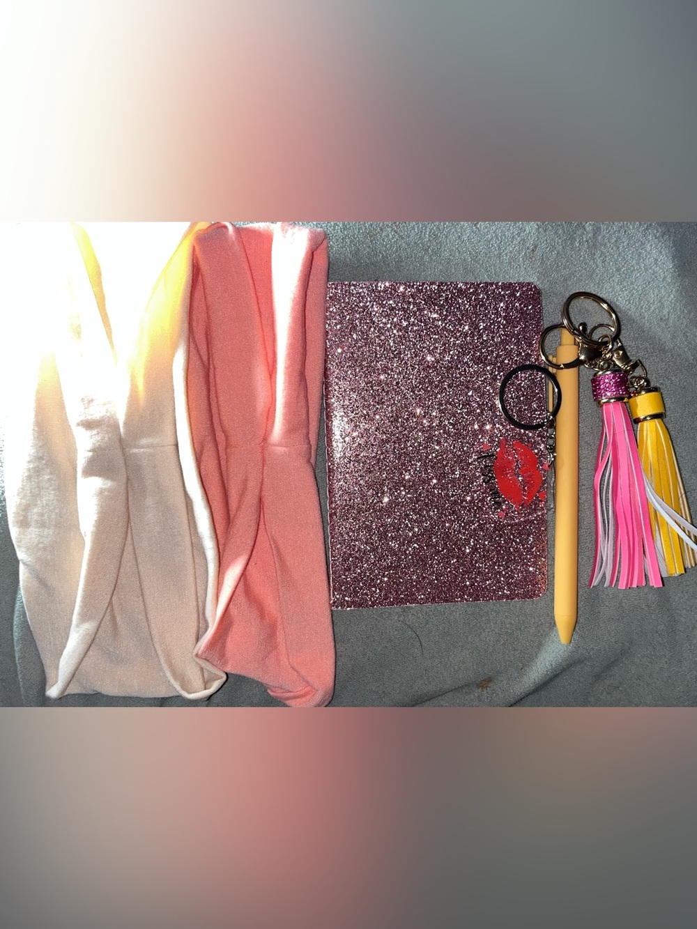 Pink Glitter Notebook 7 Piece Bundle